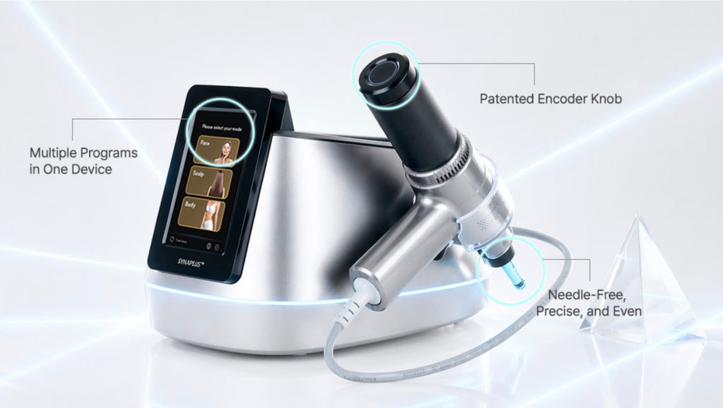 SYNAPLUS PRO professional injector with Face, Scalp and Body modes